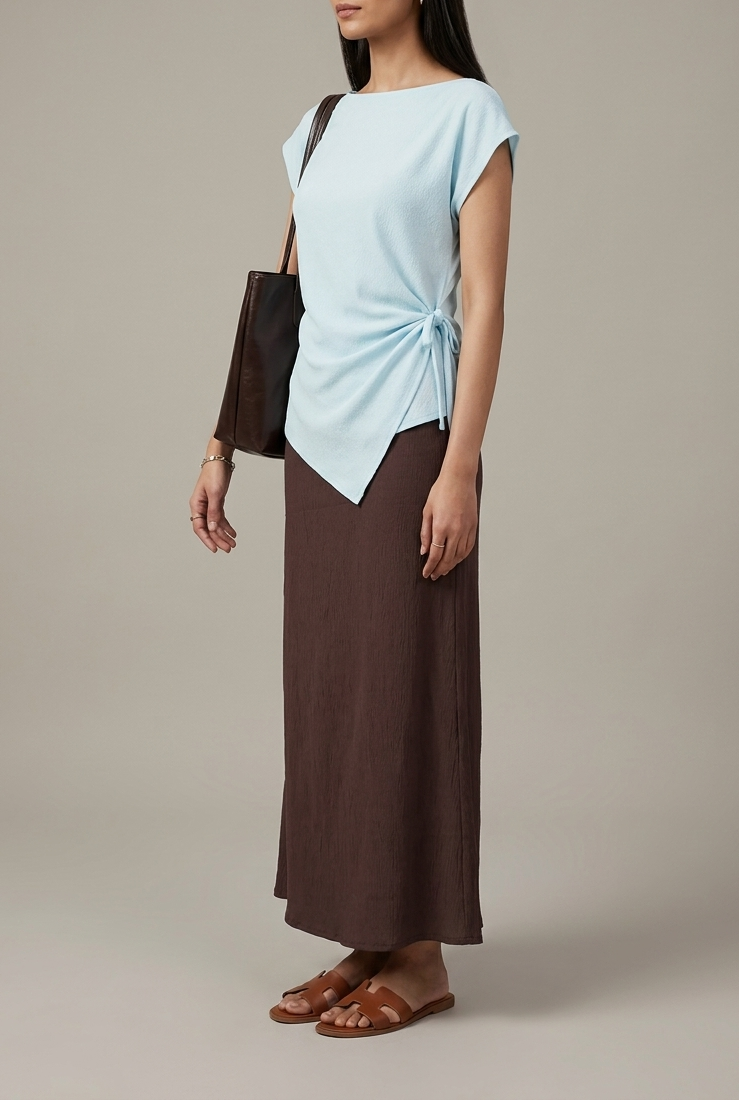 Capri top & Brown skirt